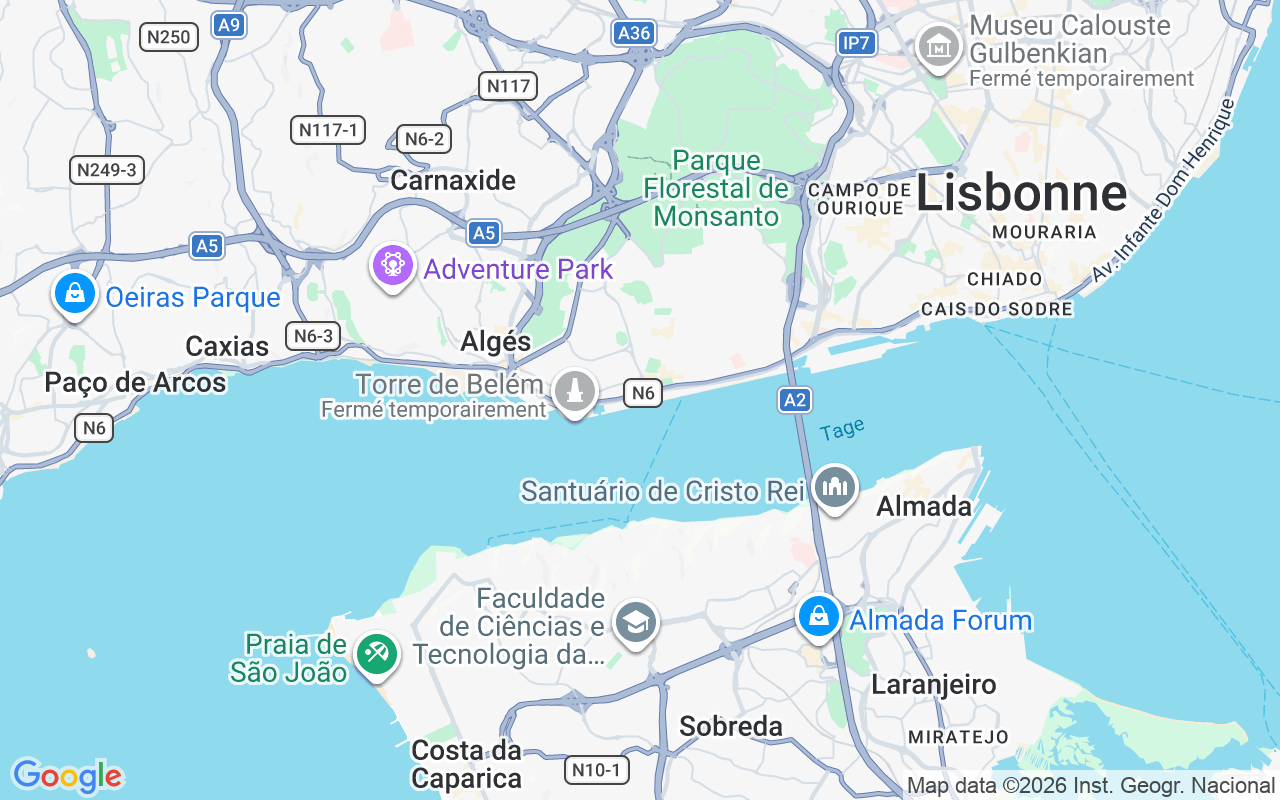 Emplacement du Bateau à moteur: Doca De Belém, Lisbonne