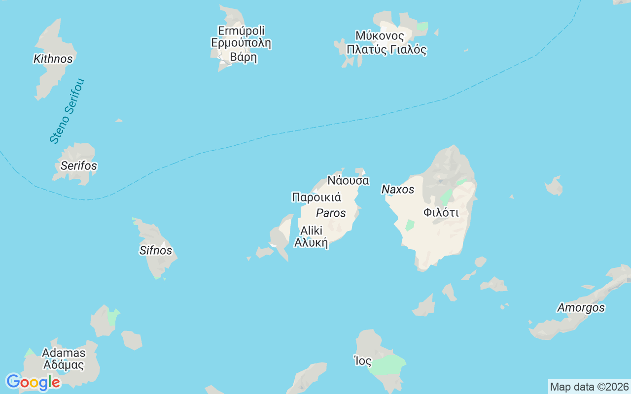 Ubicación Neumática: Aliki Paros, Paros 844 00