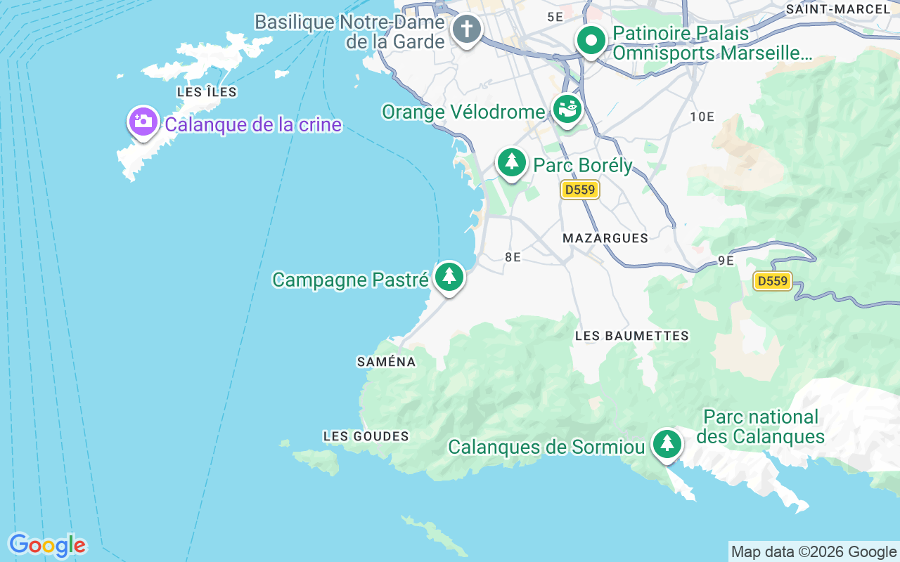 De locatie van RIB: Port De La Pointe Rouge, Marseille