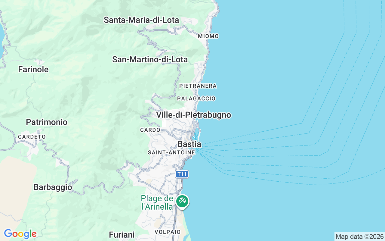 Emplacement du Voilier: Port Toga, Bastia