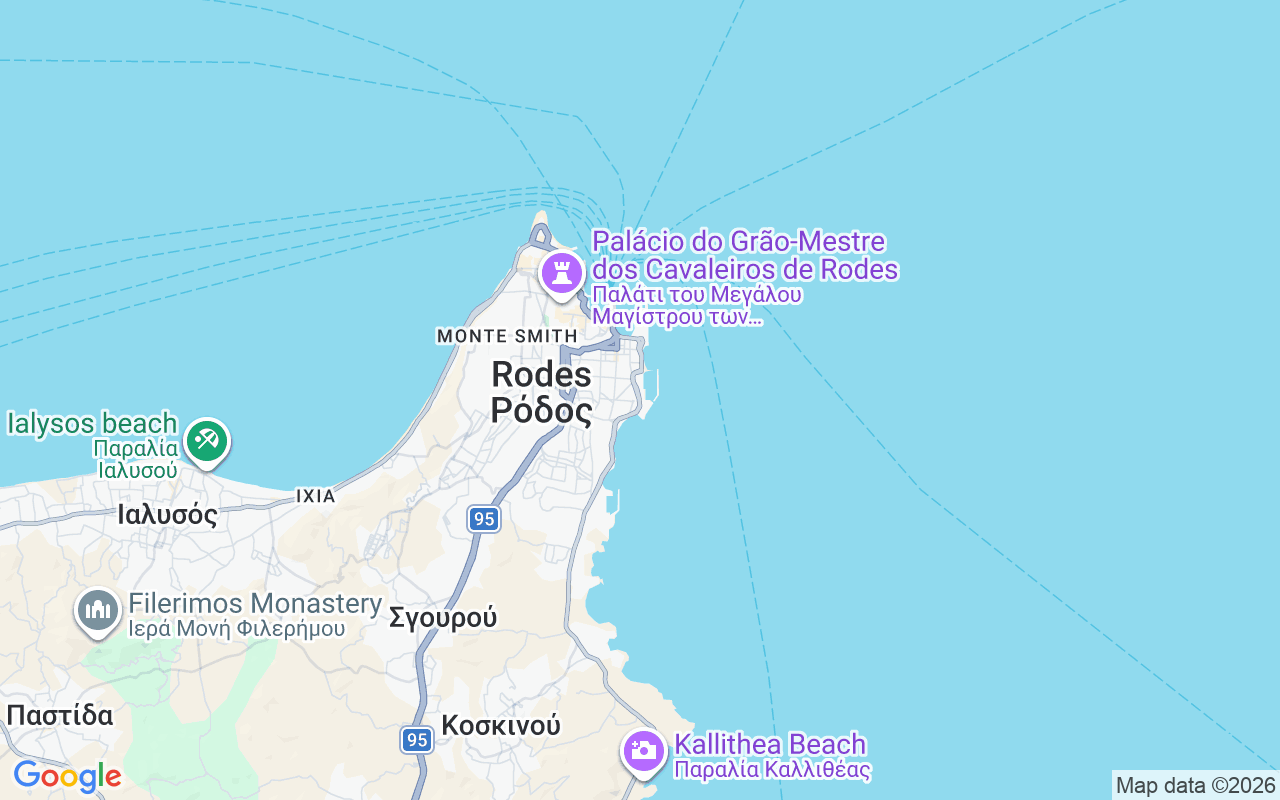 Localização do(a) Barco sem licença: Rodes, Grécia