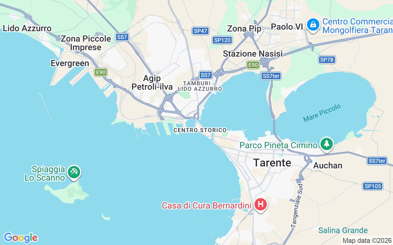 Emplacement du Bateau sans permis: Molo Sant Eligio, Tarente