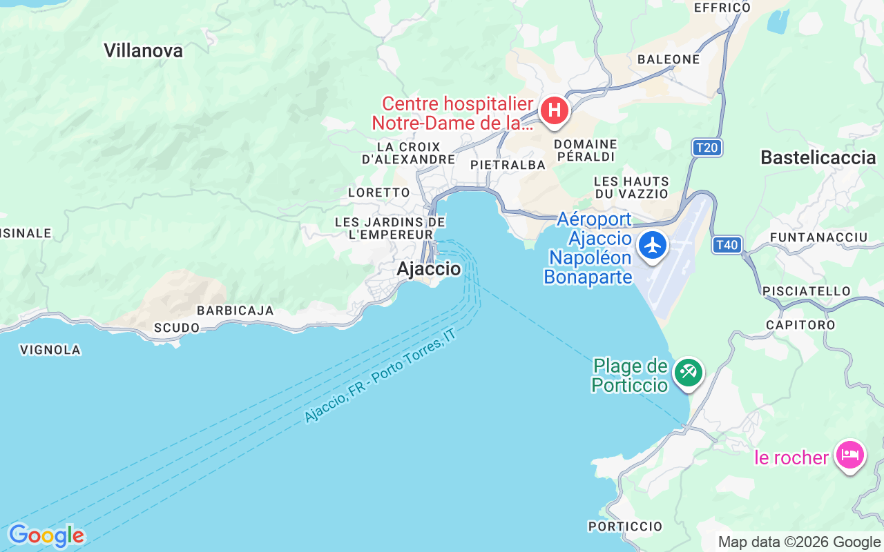 Ubicación Neumática: Port Tino Rossi, Ajaccio