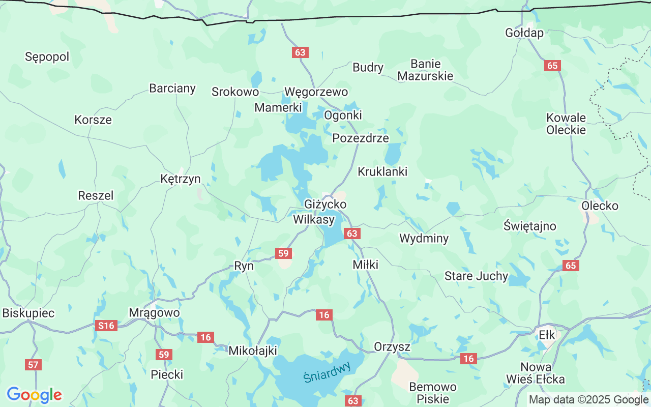 Localização do(a) Lancha: Giżycko, Giżycko