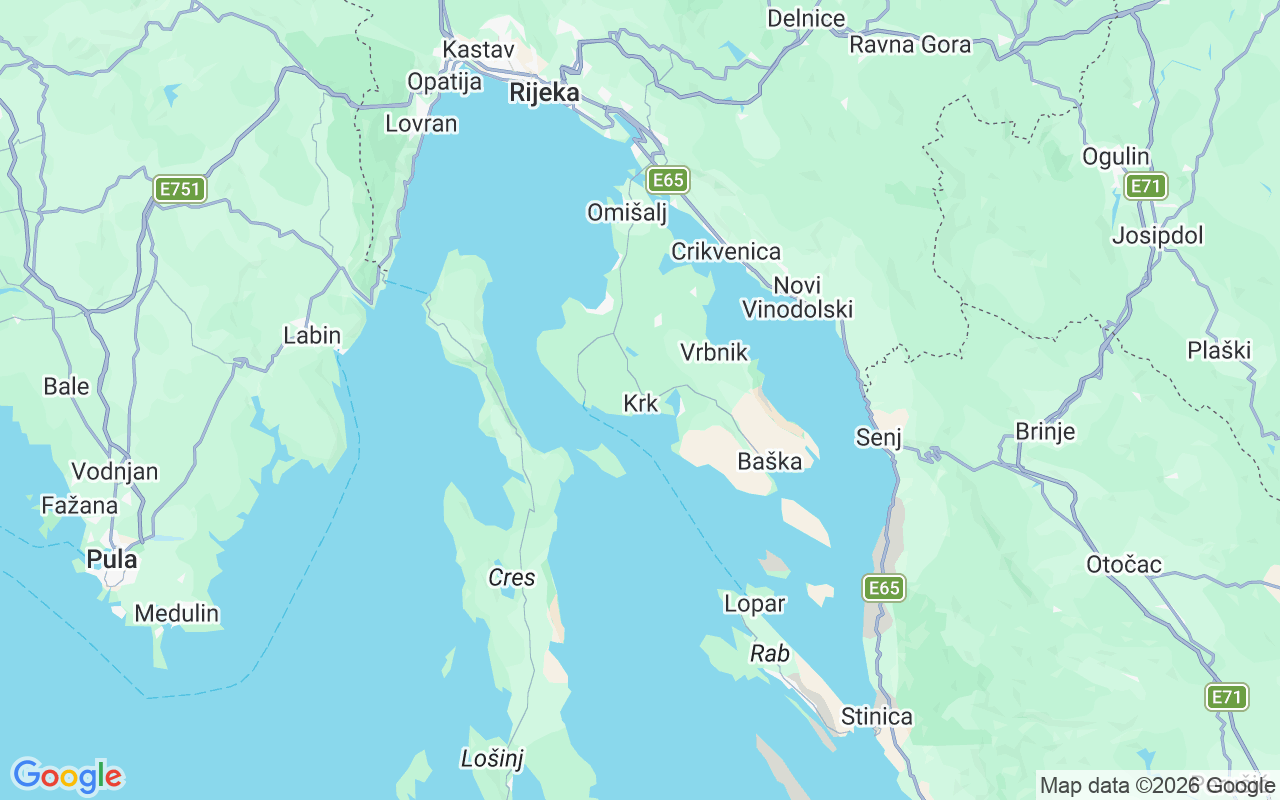 De locatie van RIB: Krk, Krk