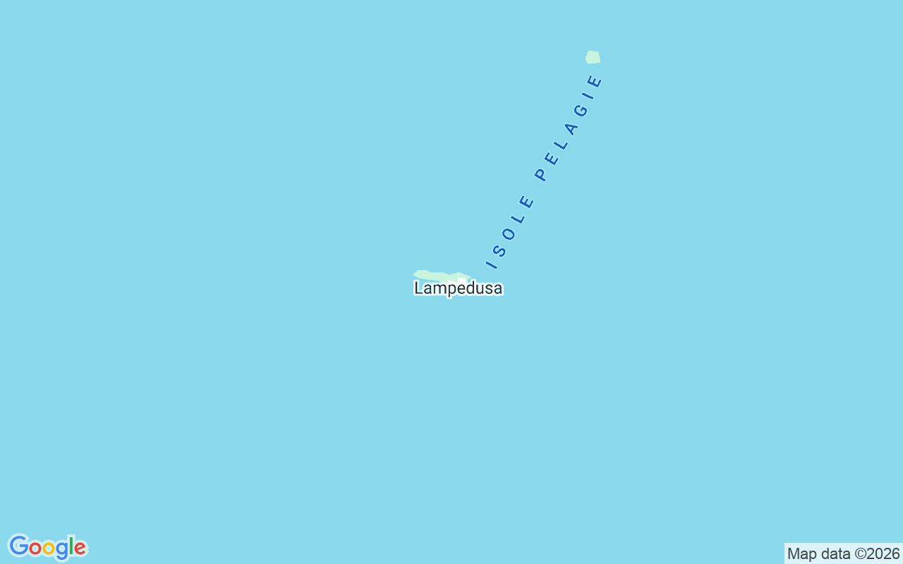 De locatie van RIB: Lampedusa, Italië