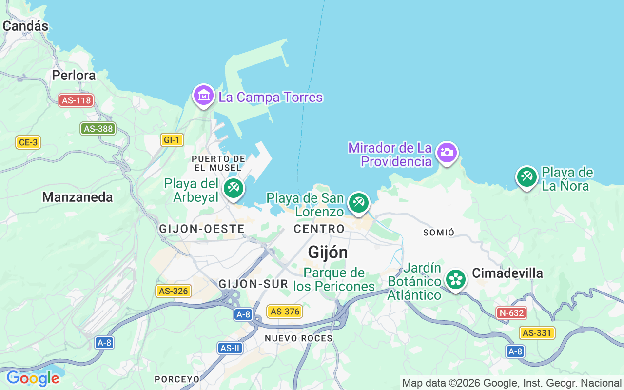 De locatie van RIB: Puerto Deportivo De Gijón, Gijón