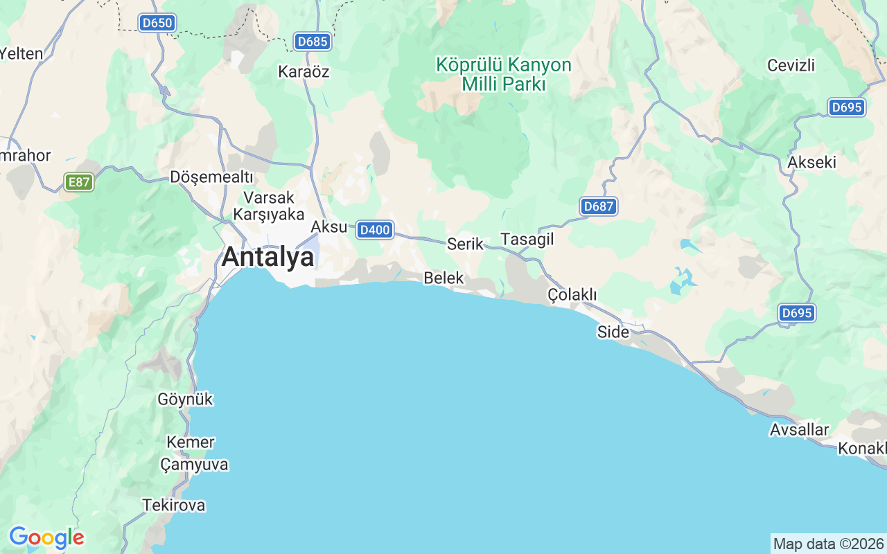 Plats för Motorbåt: Belek, Belek