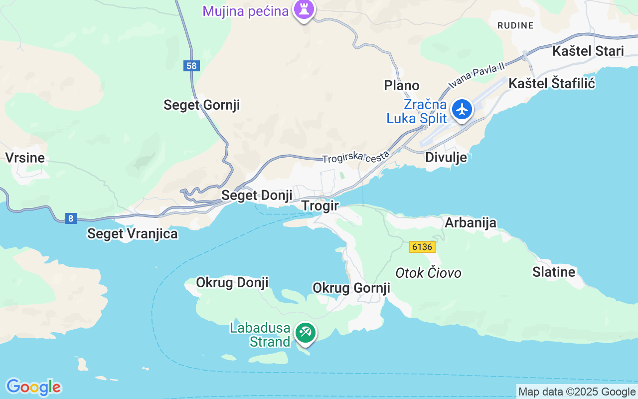 De locatie van Motorboot: Trogir, Kroatië