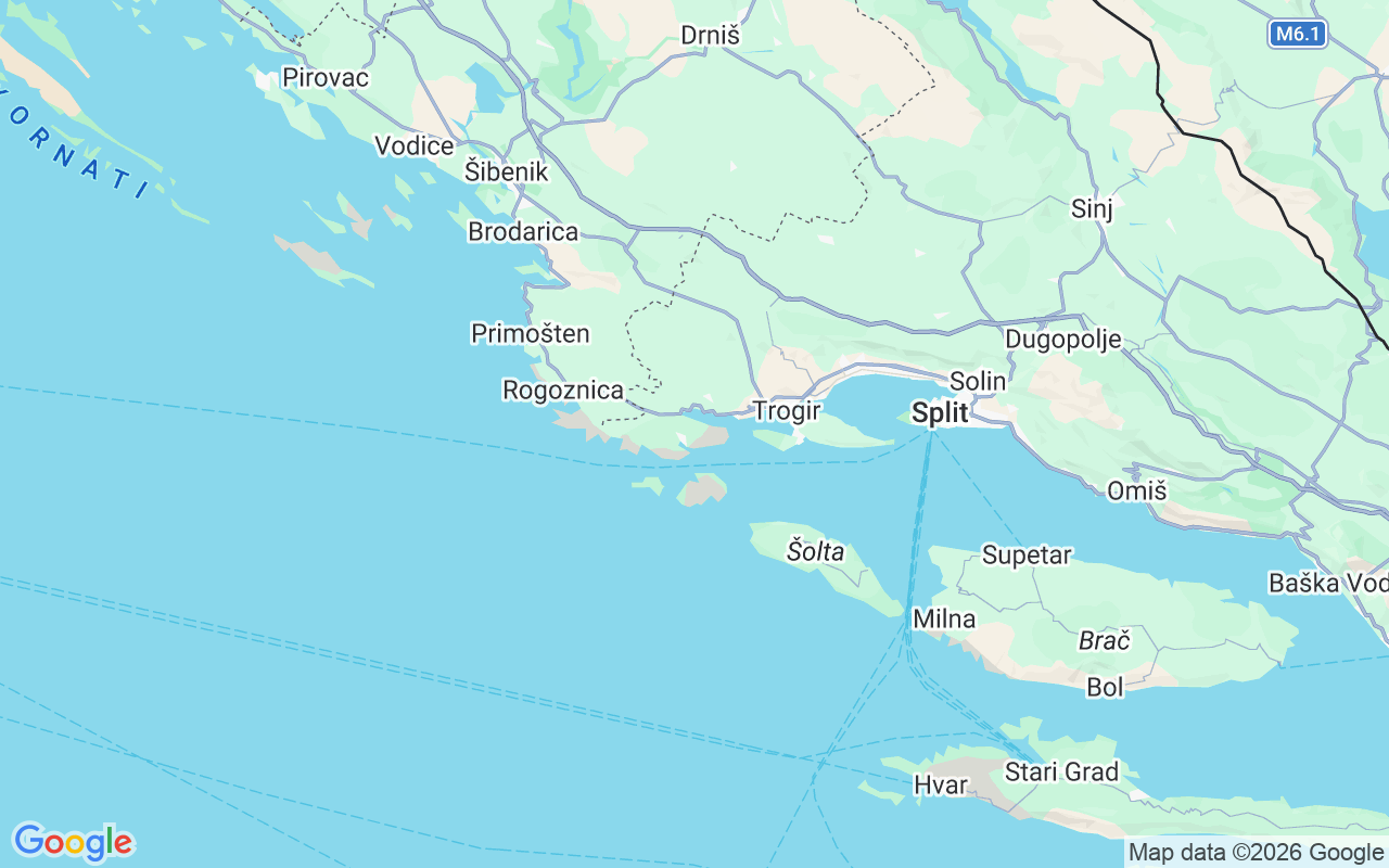 De locatie van Zeilboot: Općina Marina, Kroatië