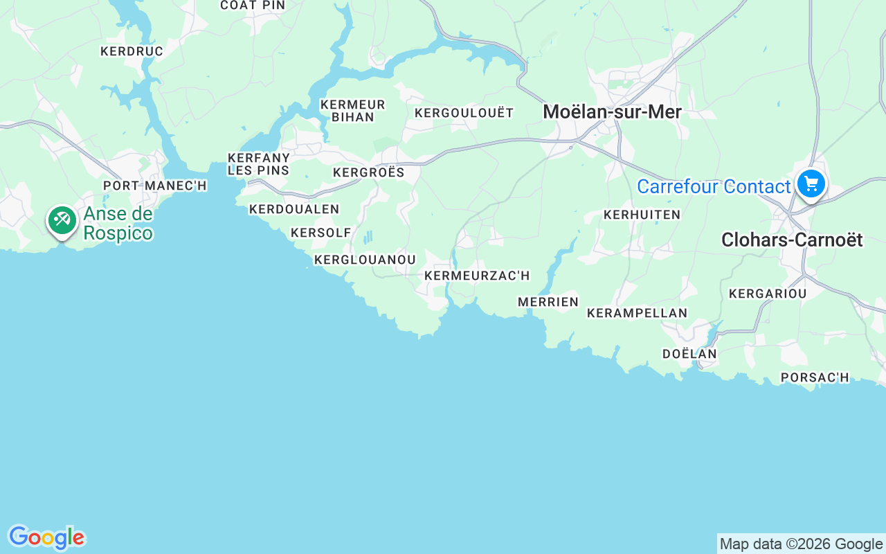 De locatie van RIB: Port De Brigneau, 29350 Moëlan-Sur-Mer