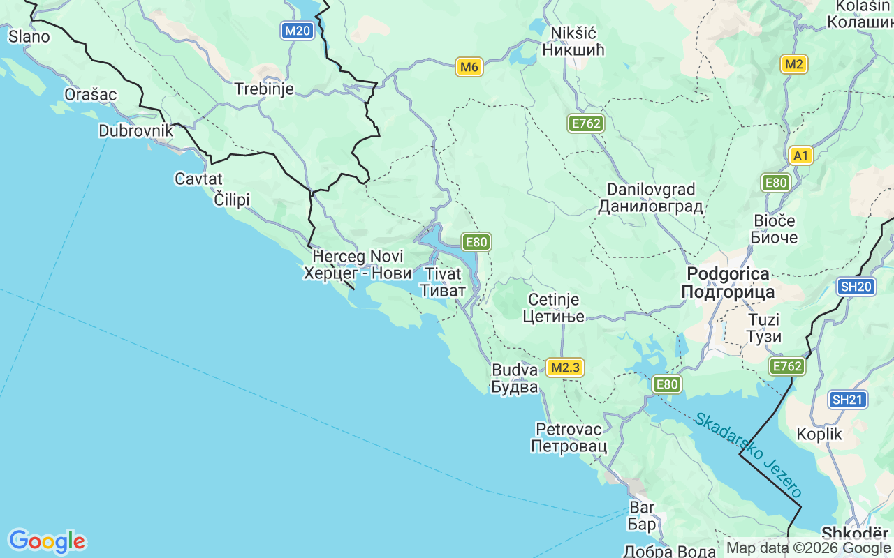 De locatie van Motorboot: Tivat, Tivat
