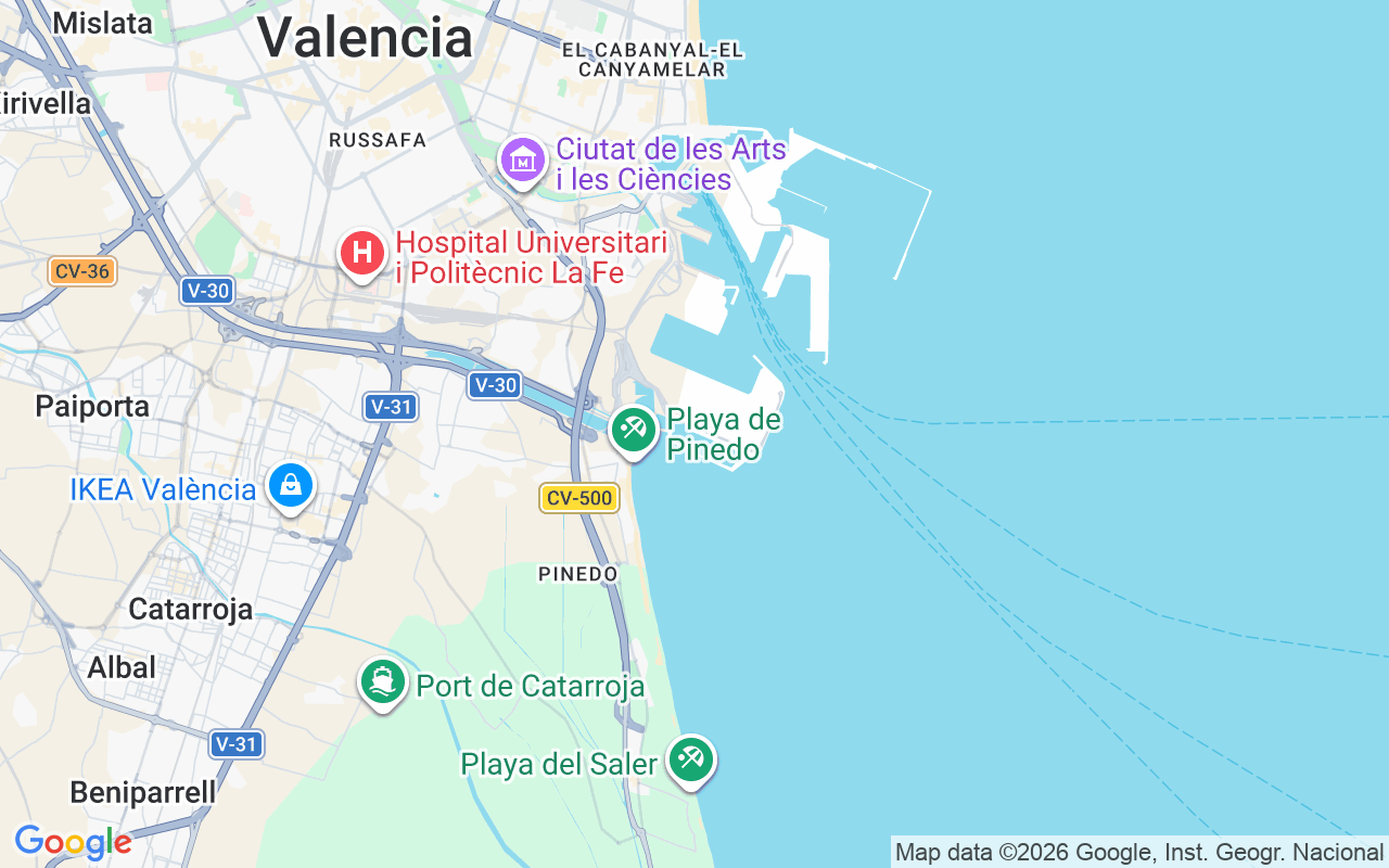 Plats för Segelbåt: Valencia, Spanien