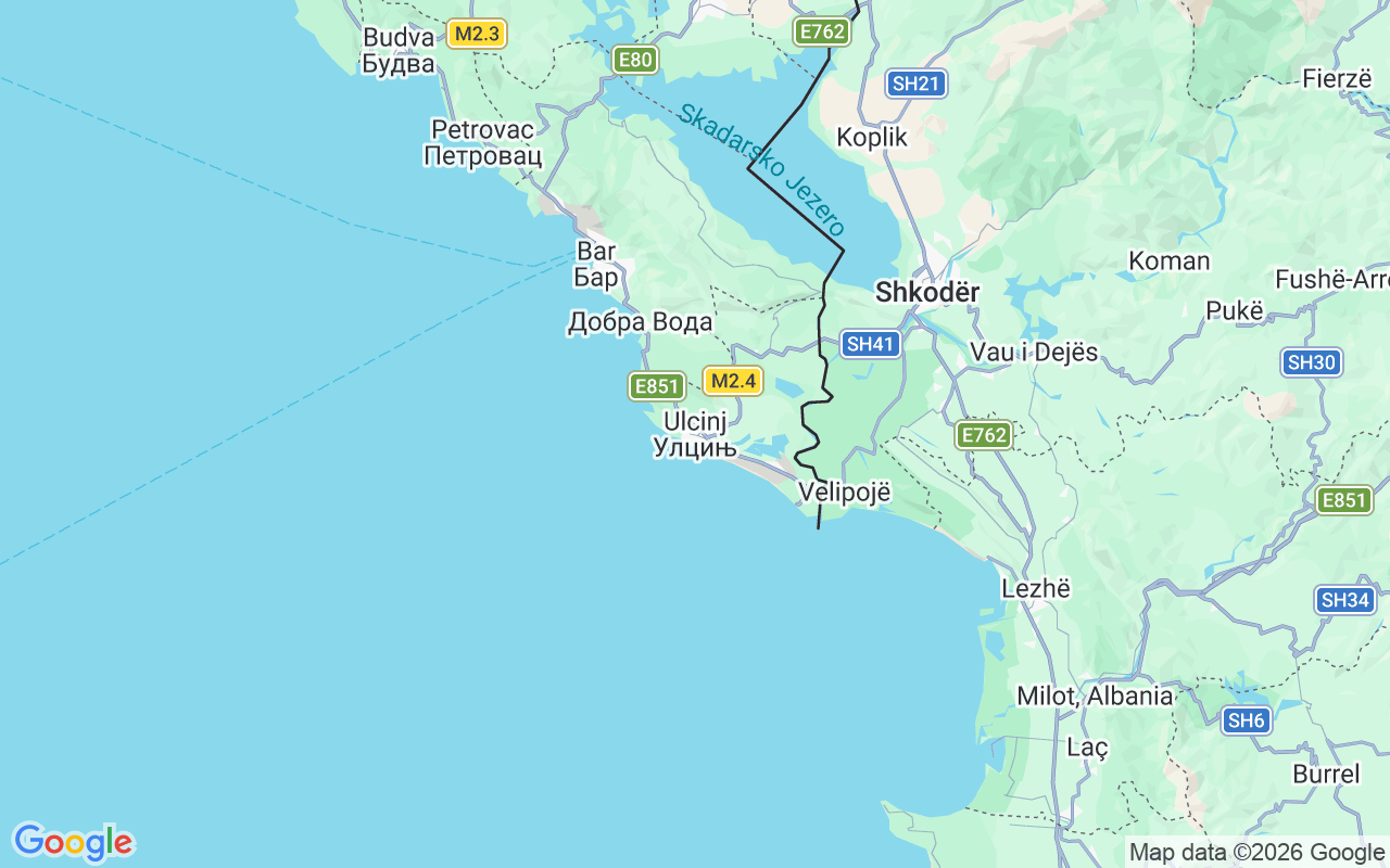 De locatie van Motorboot: Ulcinj, Ulcinj