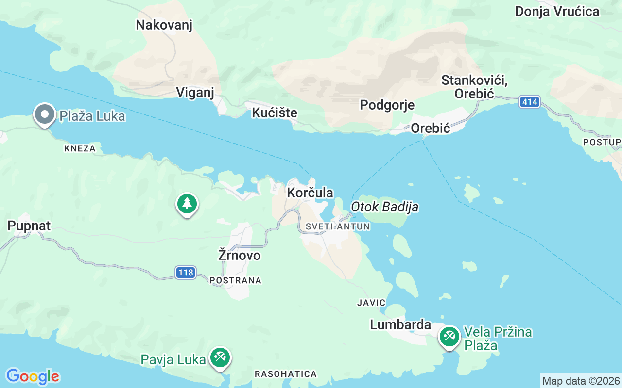 De locatie van Motorboot: Aci Marina Korčula, Korčula