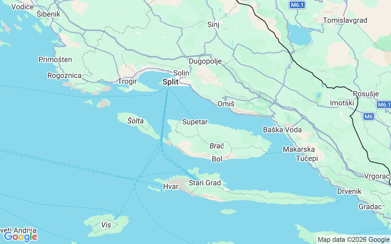 De locatie van Motorboot: Supetar, Supetar