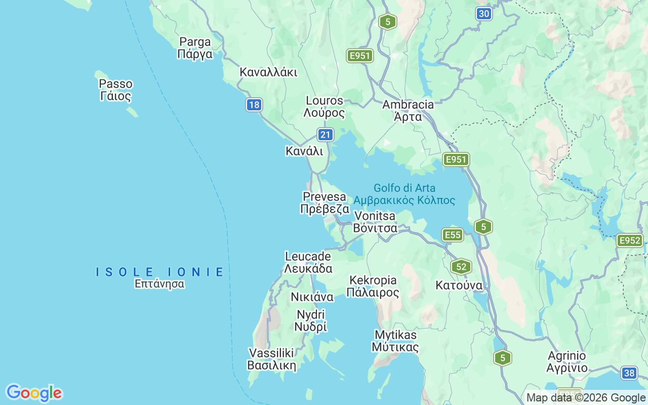 Luogo Catamarano: Prevesa, Grecia