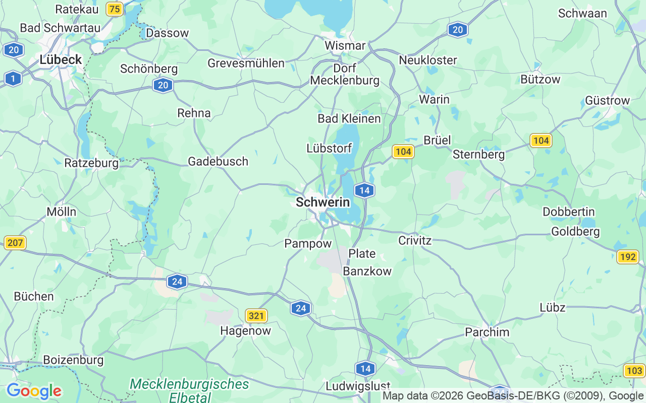 Location of the Houseboat: Werderstrasse 140, Schwerin
