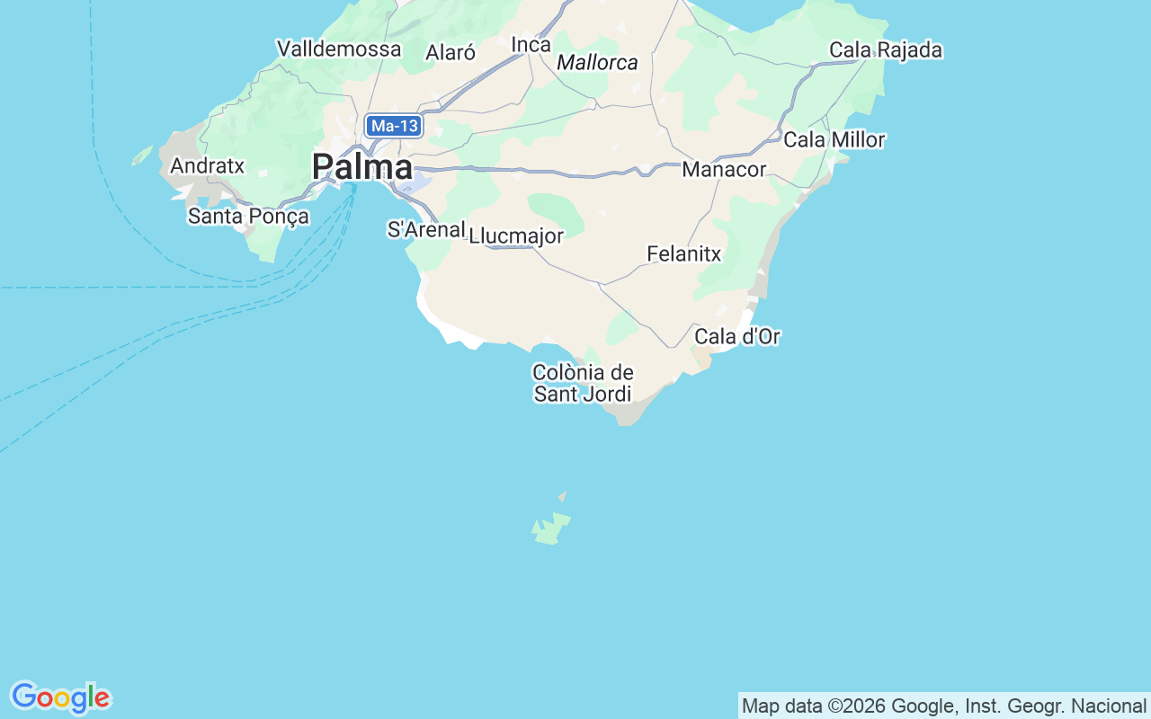 Emplacement du Bateau à moteur: Club Náutico S'estanyol, Es Trenc