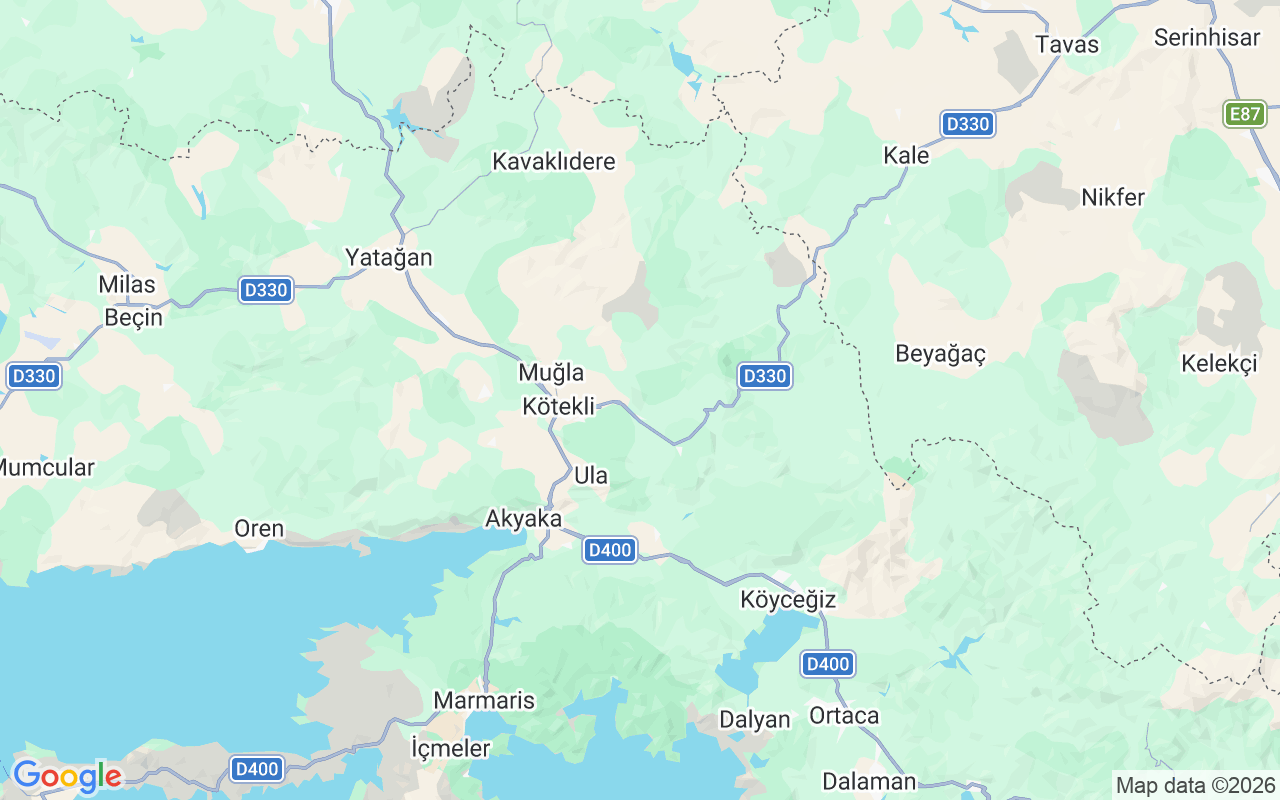 Localização do(a) Escuna: Göcek, Muğla