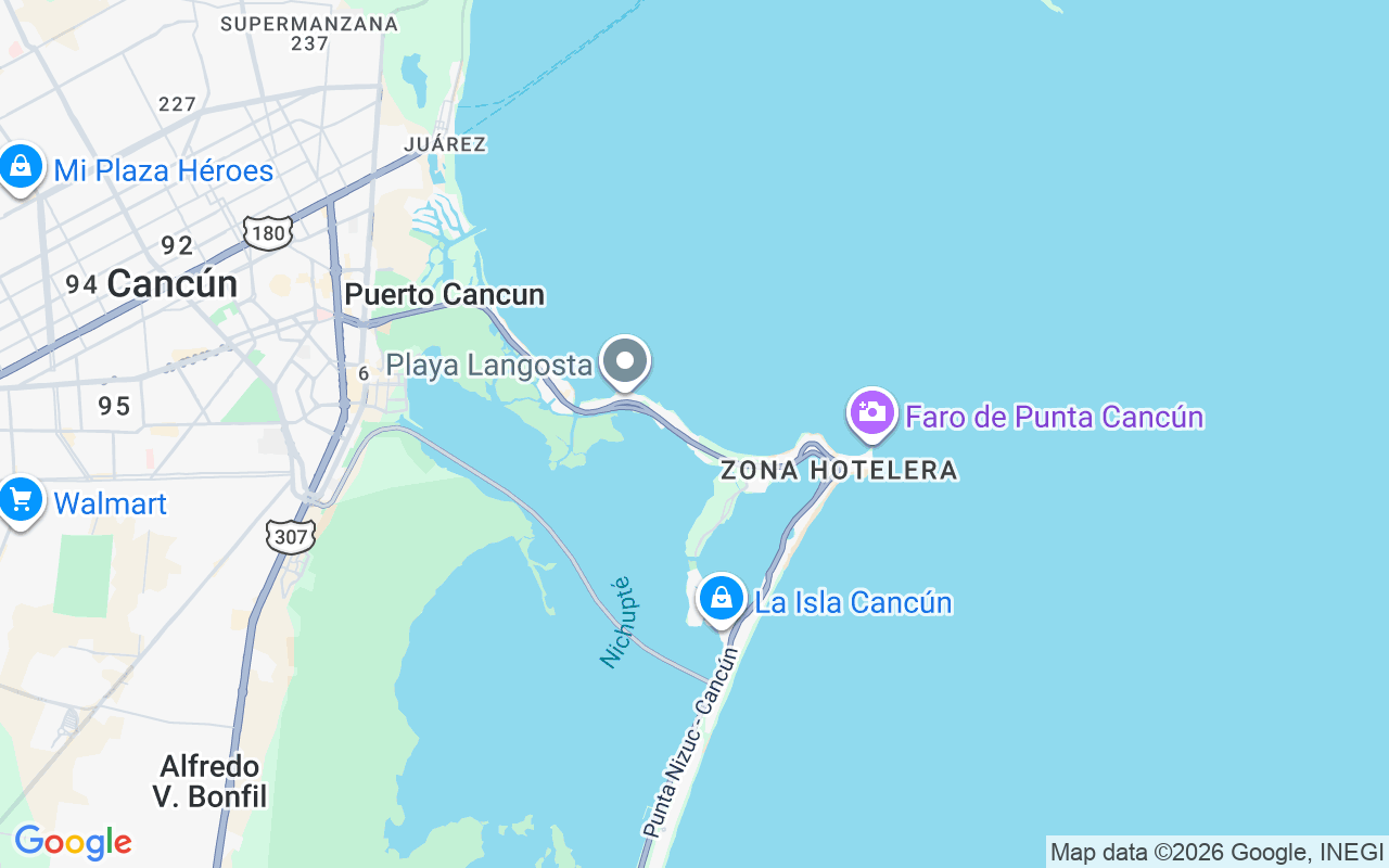 Liegeplatz Motorboot: Strand Tortugas, Cancún