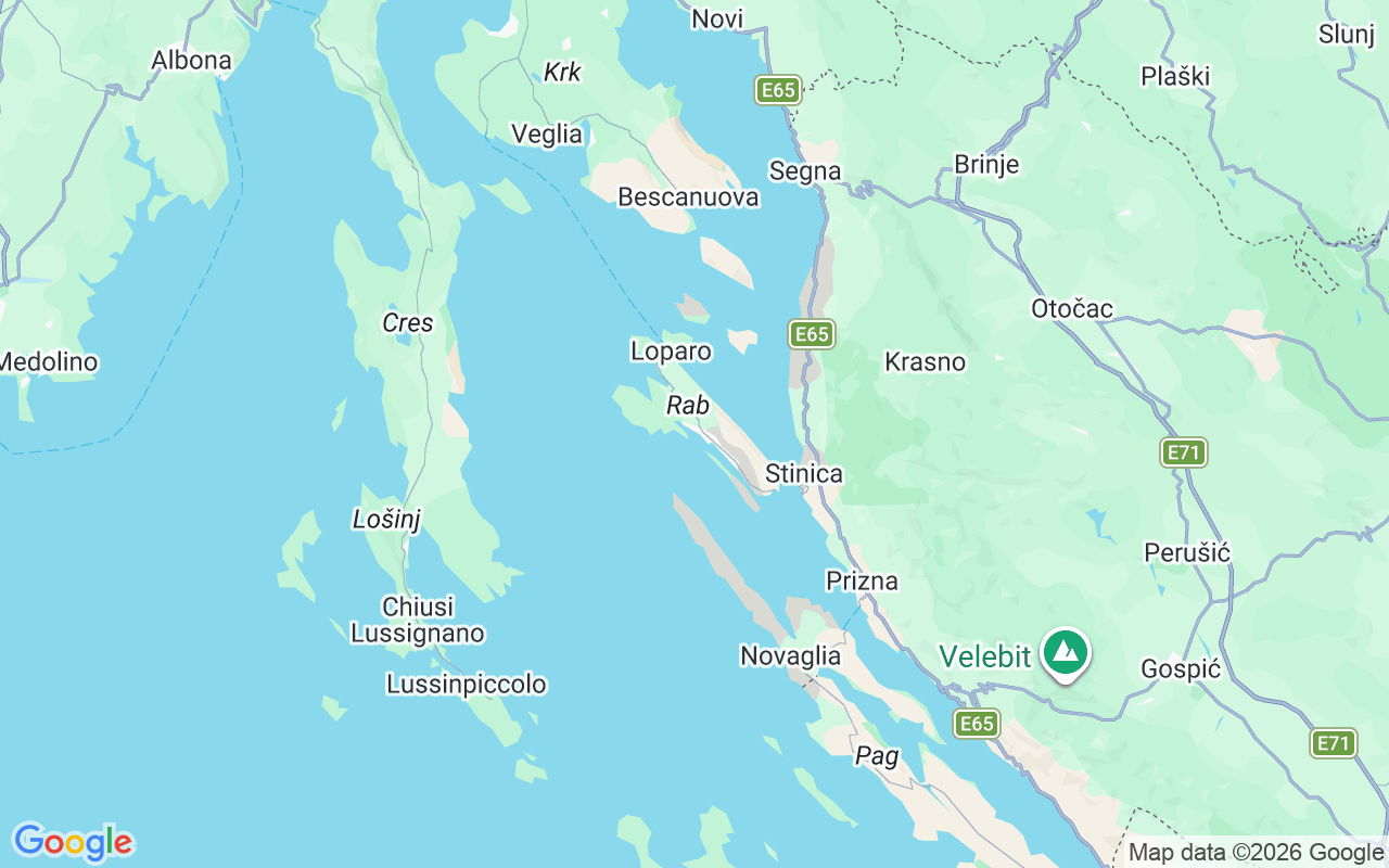 Luogo Barca a motore: Barbat, Arbe
