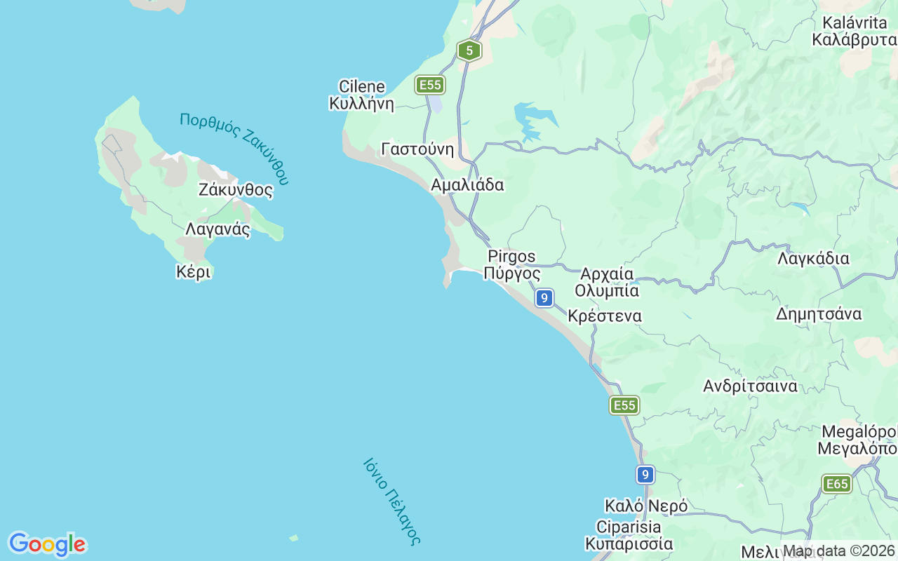 Ubicación Neumática: Katakolo, Katákolo