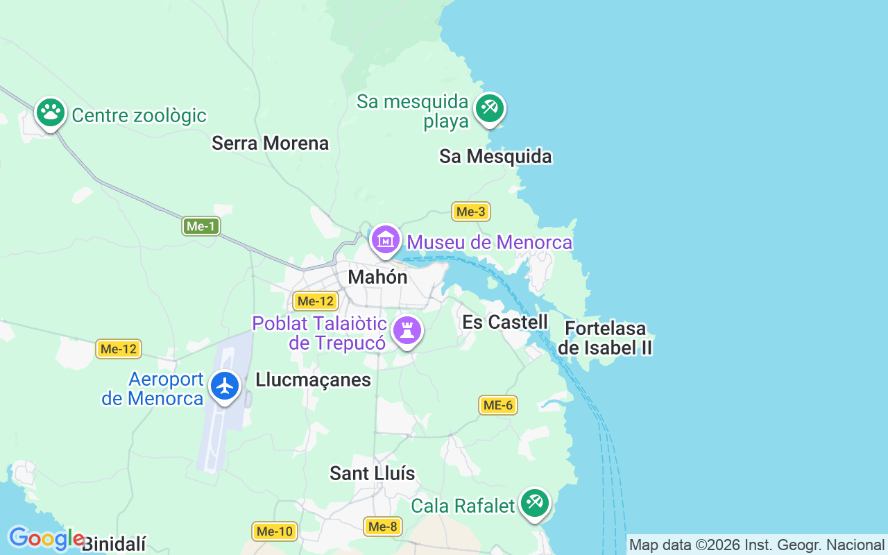 De locatie van RIB: Marina Mahón, Maó
