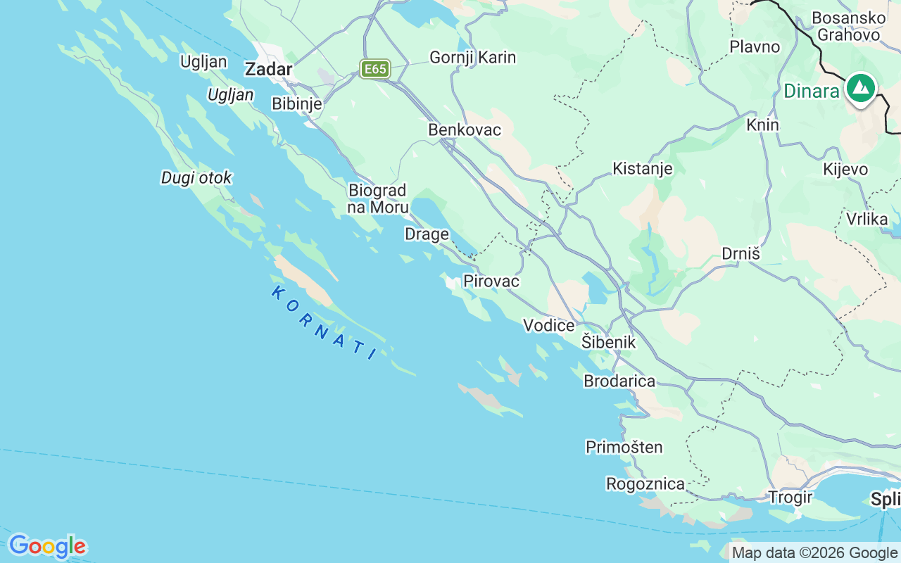 De locatie van RIB: Murter, Murter-Kornati