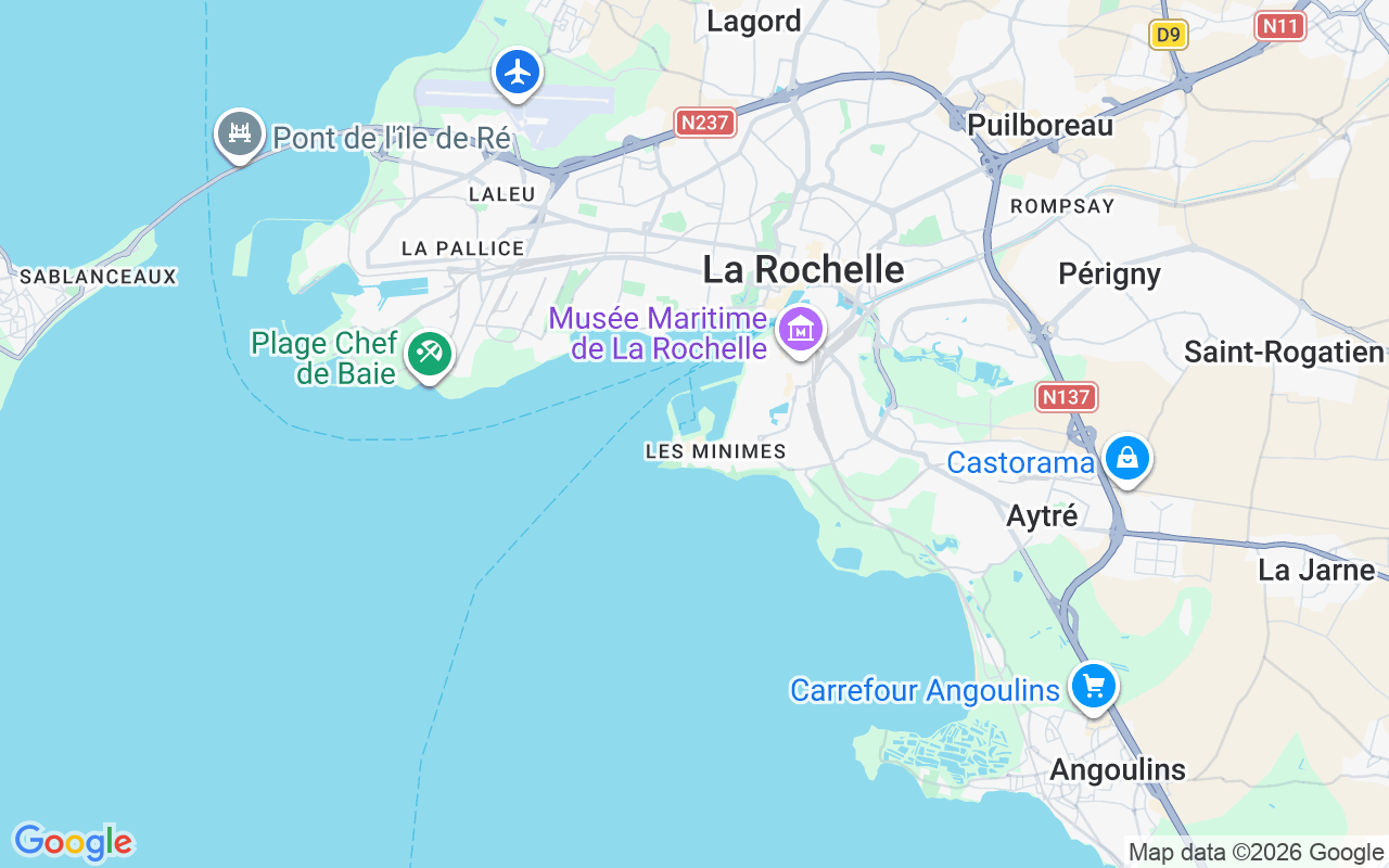 Localização do(a) Lancha: La Rochelle, França