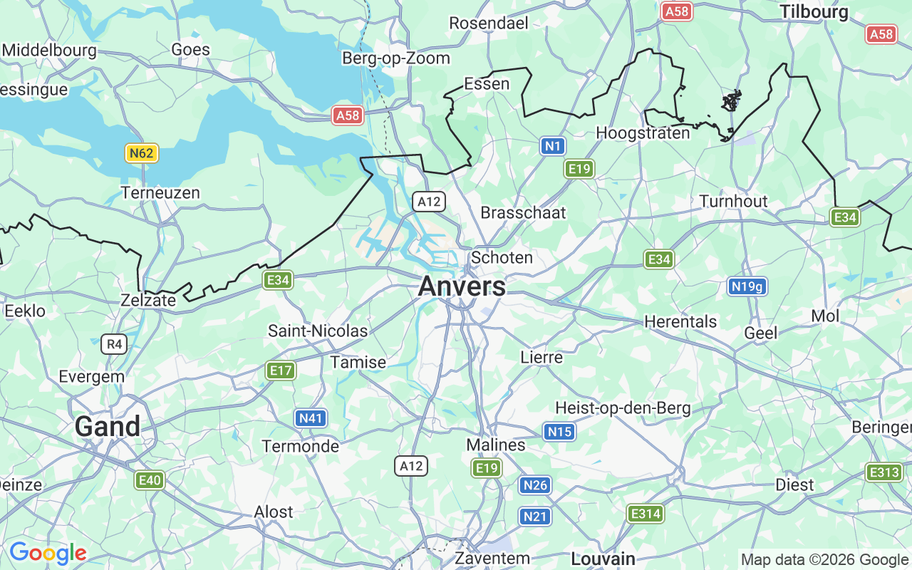 Emplacement du Péniche: Anvers, Belgique