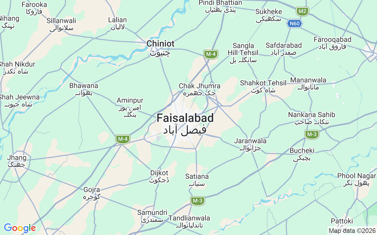 De locatie van Zeilboot: Faisalabad, Pakistan