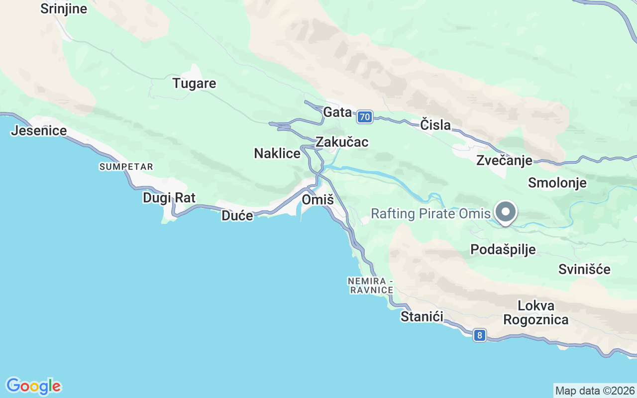Emplacement du Semi-rigide: Omiš, Grad Omiš