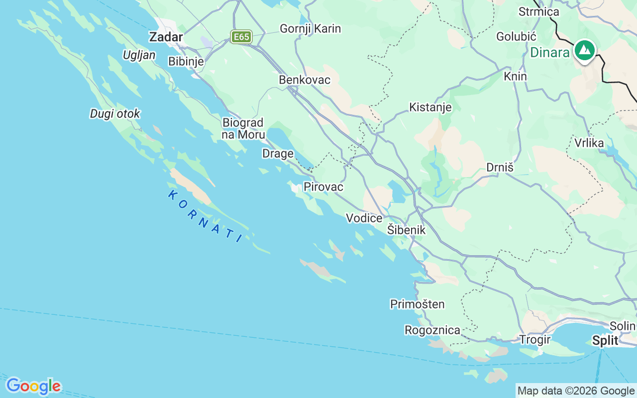 Emplacement du Semi-rigide: Tisno, Općina Tisno
