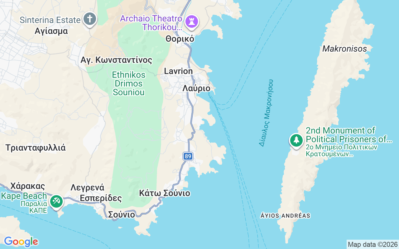 Localização do(a) Lancha: Laurium, Grécia