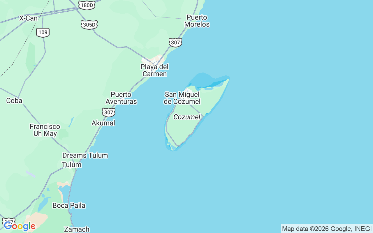 Plats för Motorbåt: Muelle, Cozumel