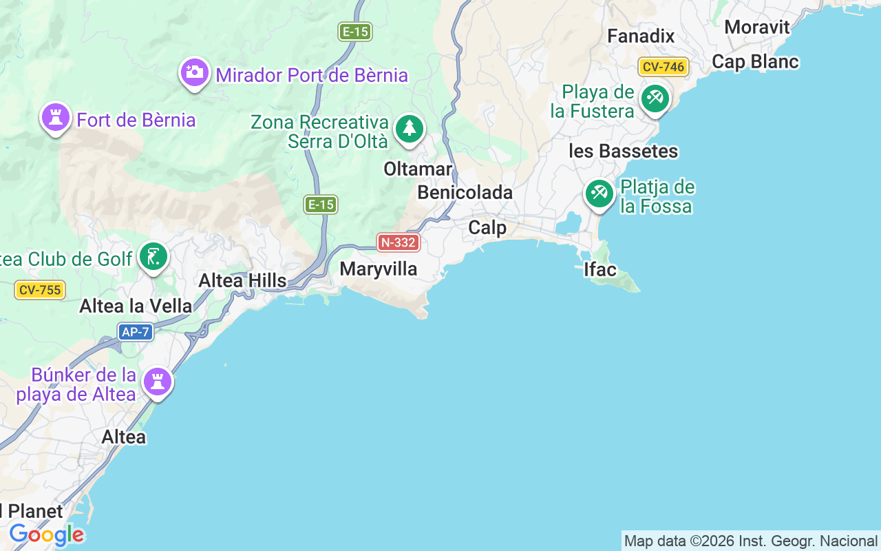 Plats för Motorbåt: Calp, Spanien