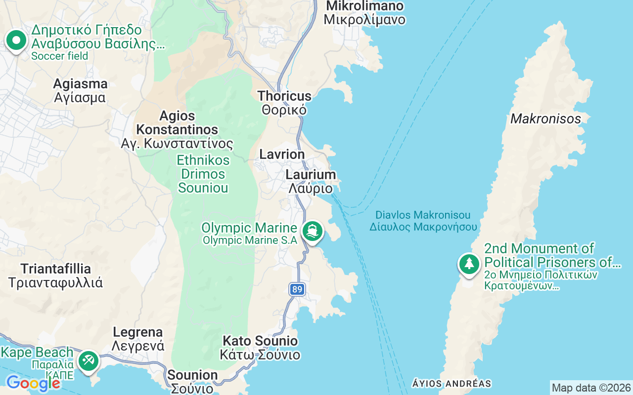 Location of the Catamaran: Lavrio Port, Laurium
