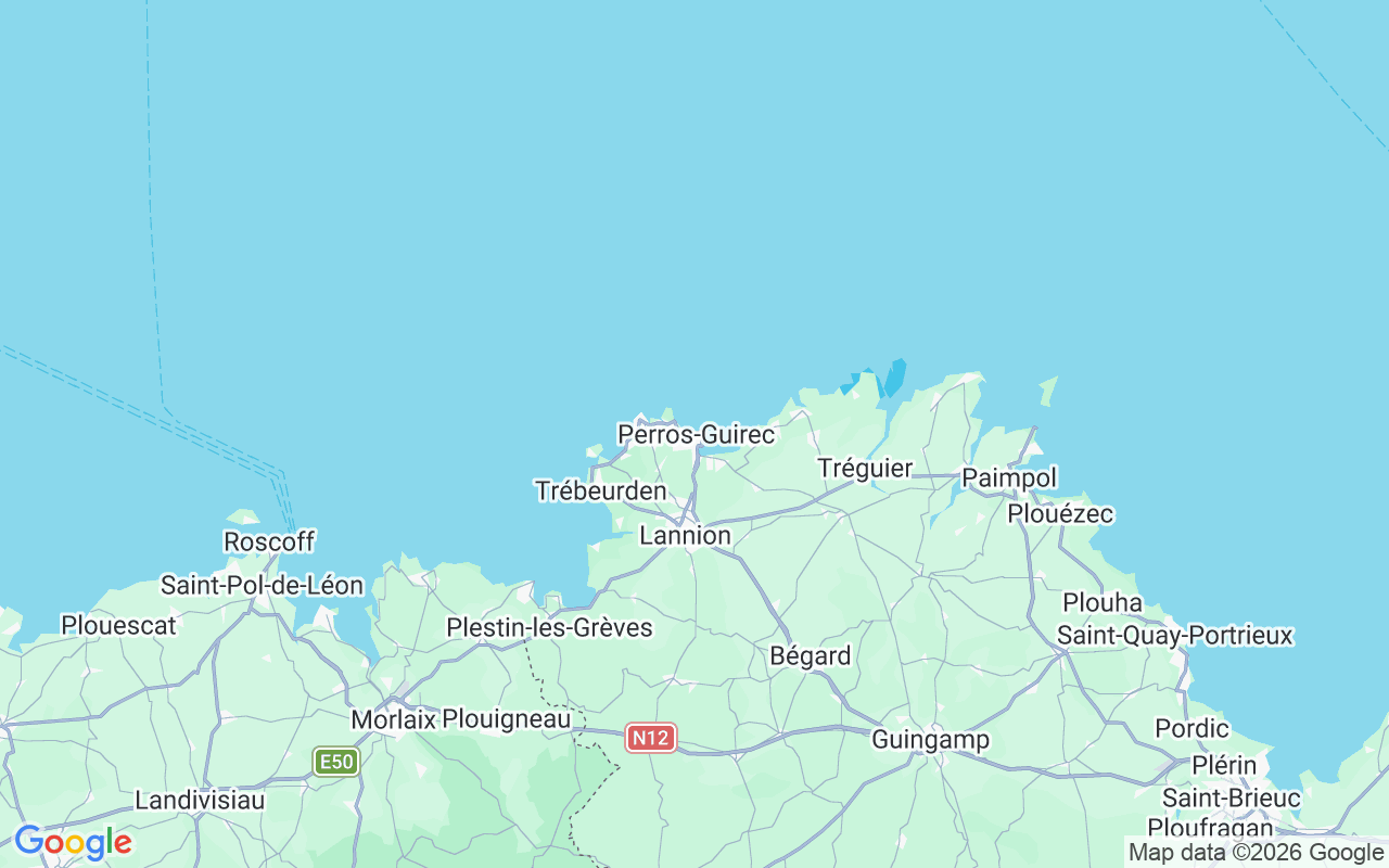 Emplacement du Semi-rigide: Ploumanac’h Commune Perros Guirec, Perros-Guirec