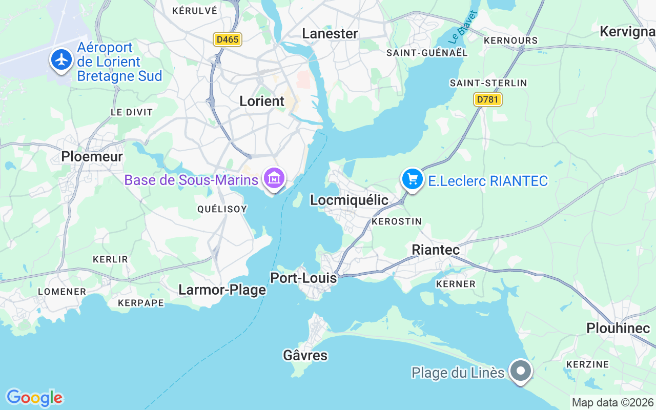 Emplacement du Semi-rigide: Port Sainte-Catherine, 56570 Locmiquélic
