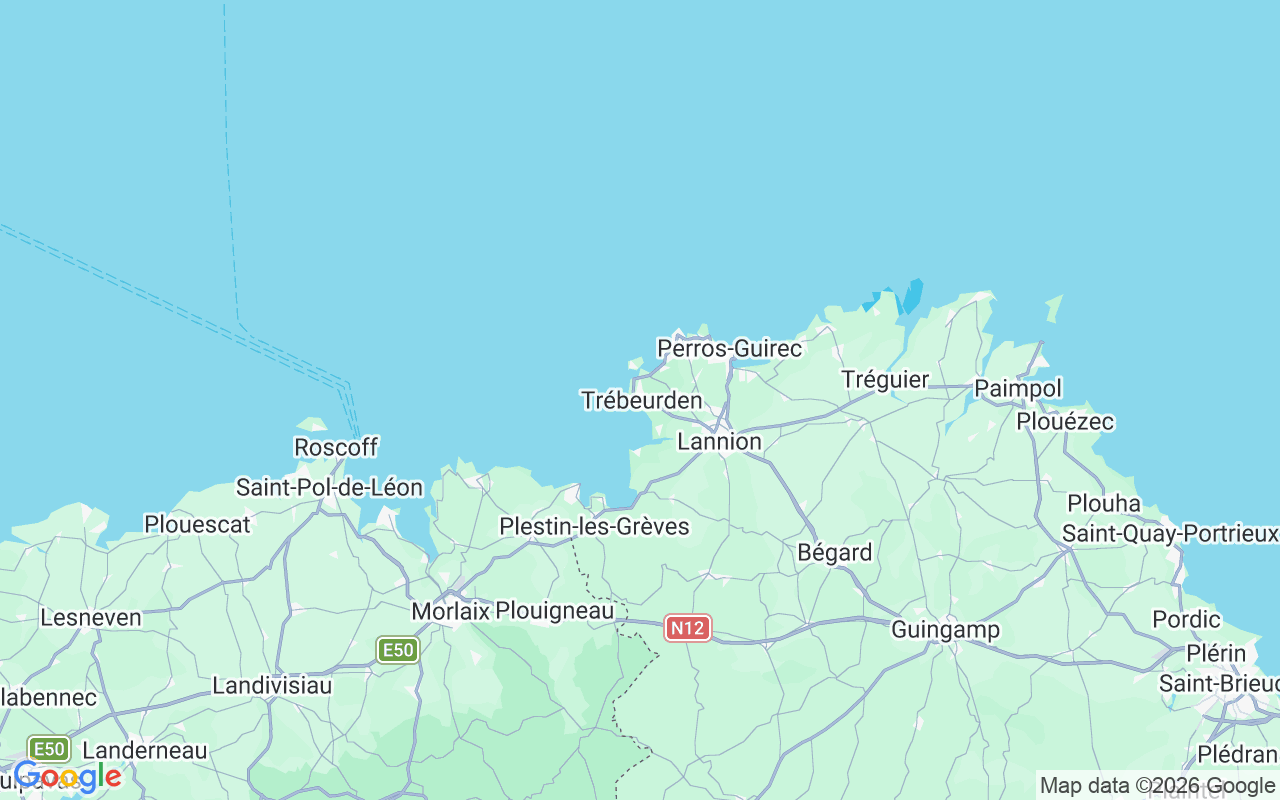 De locatie van Zeilboot: Trebeurden, Trébeurden