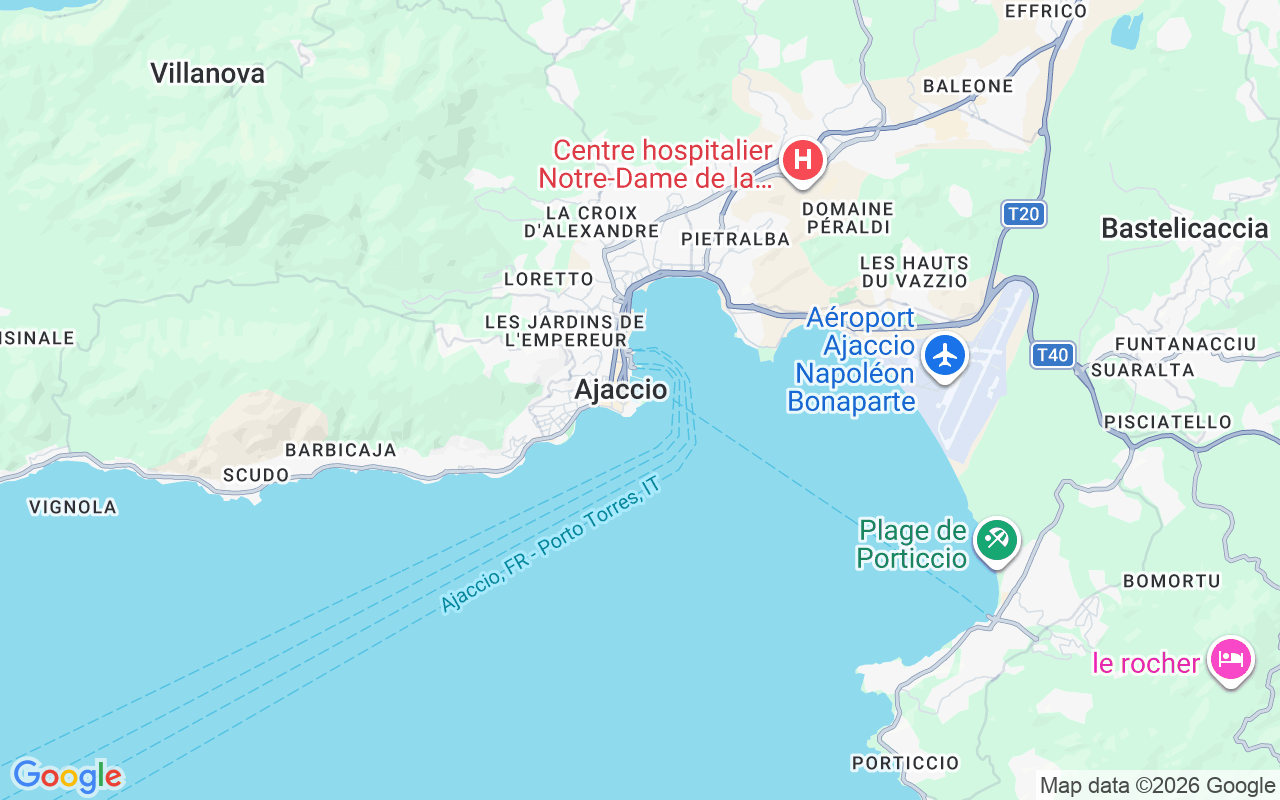 Emplacement du Semi-rigide: Port Tino Rossi, Ajaccio