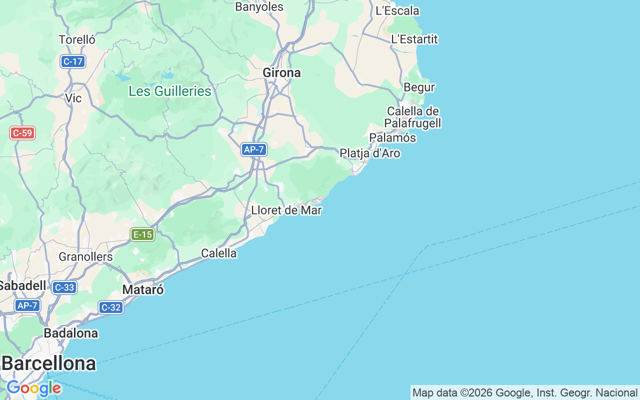 Luogo Gommone: Mar Menuda, 17320 Tossa De Mar
