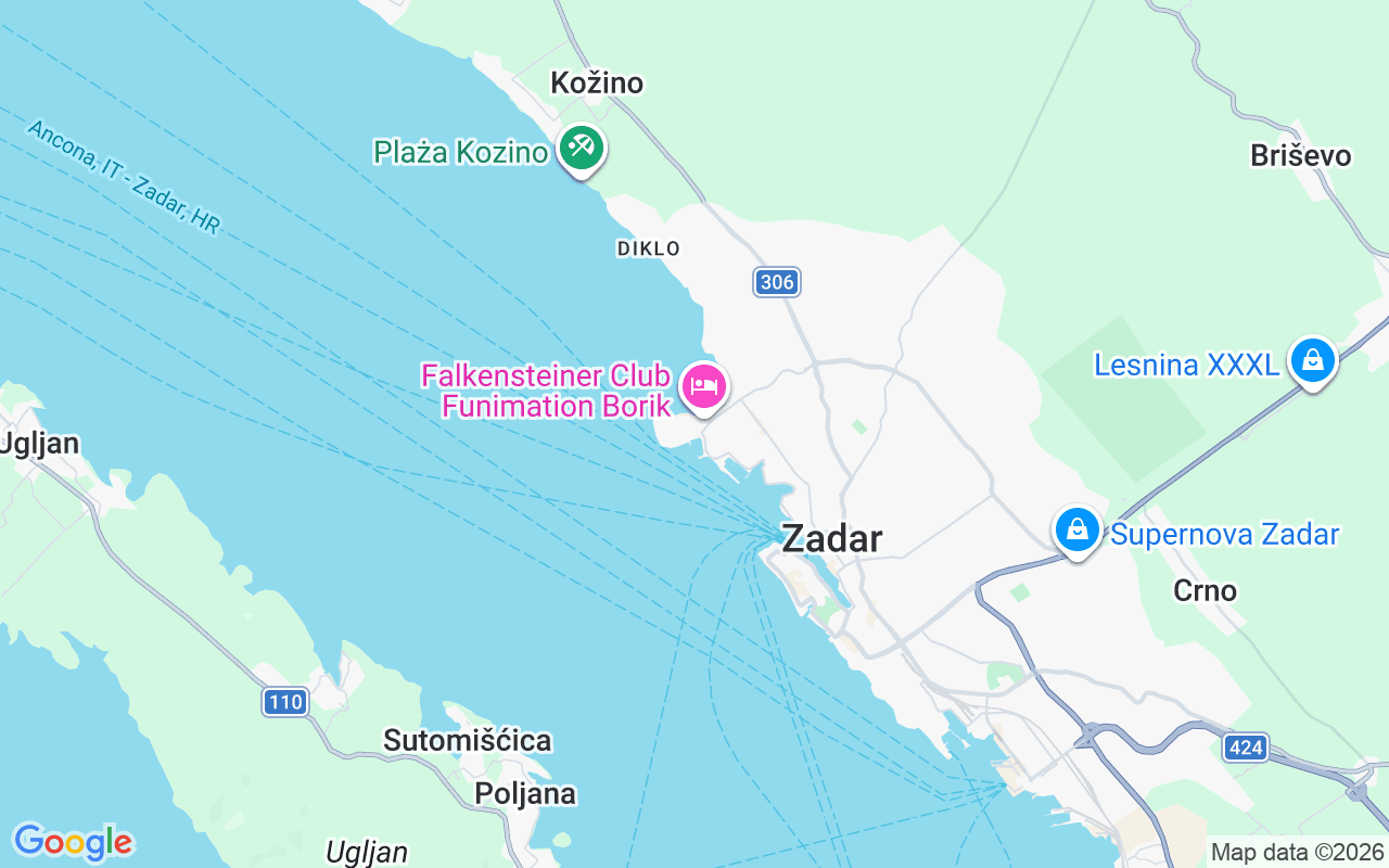 Localização do(a) Lancha: Zara, Croácia