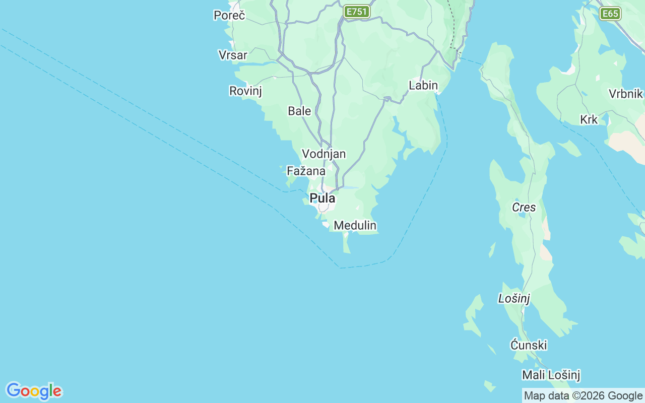 Emplacement du Bateau à moteur: Pješčana Uvala, Pula