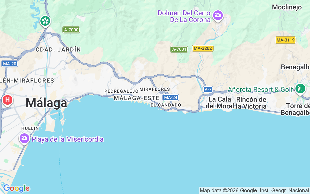 Ubicación Lancha: Puerto El Candado, Málaga