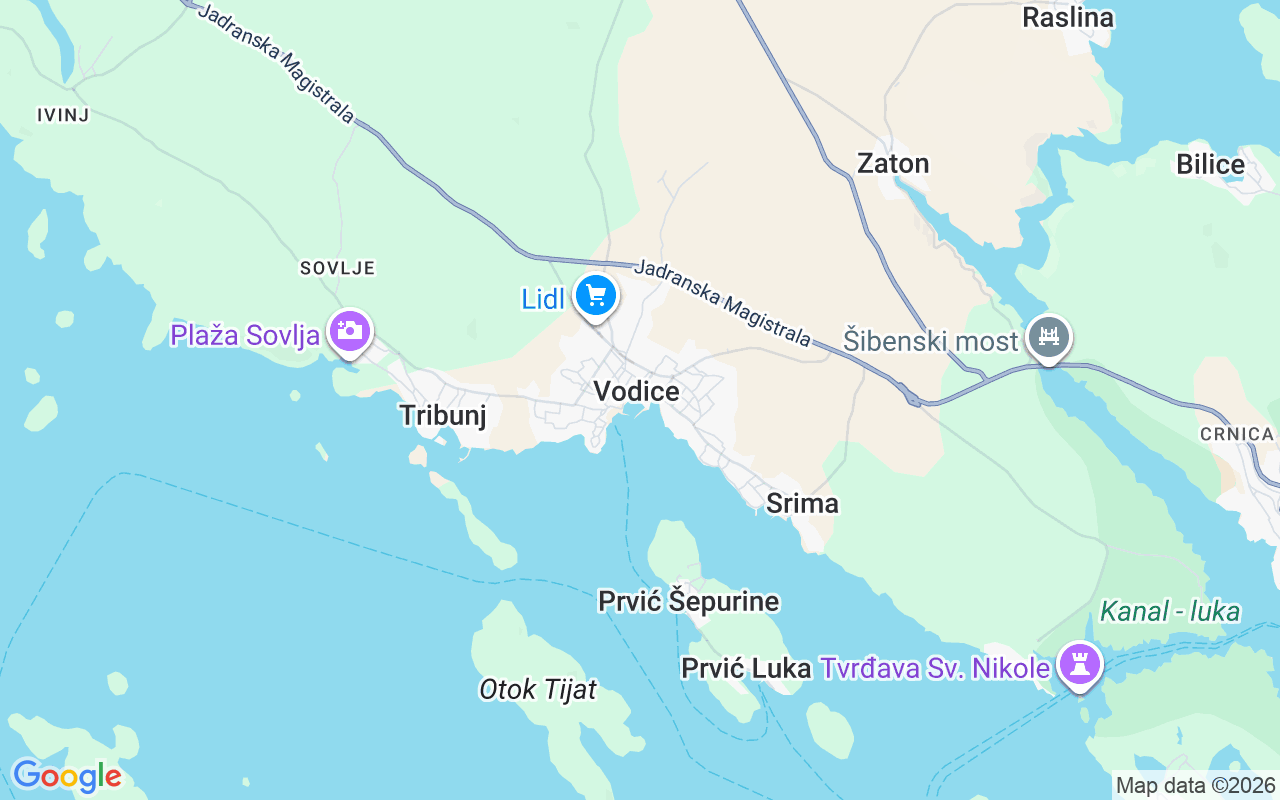 Plats för Motorbåt: Vodice, Kroatien