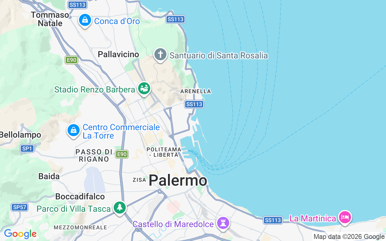 De locatie van Zeilboot: Marina Di Villa Igiea, Palermo