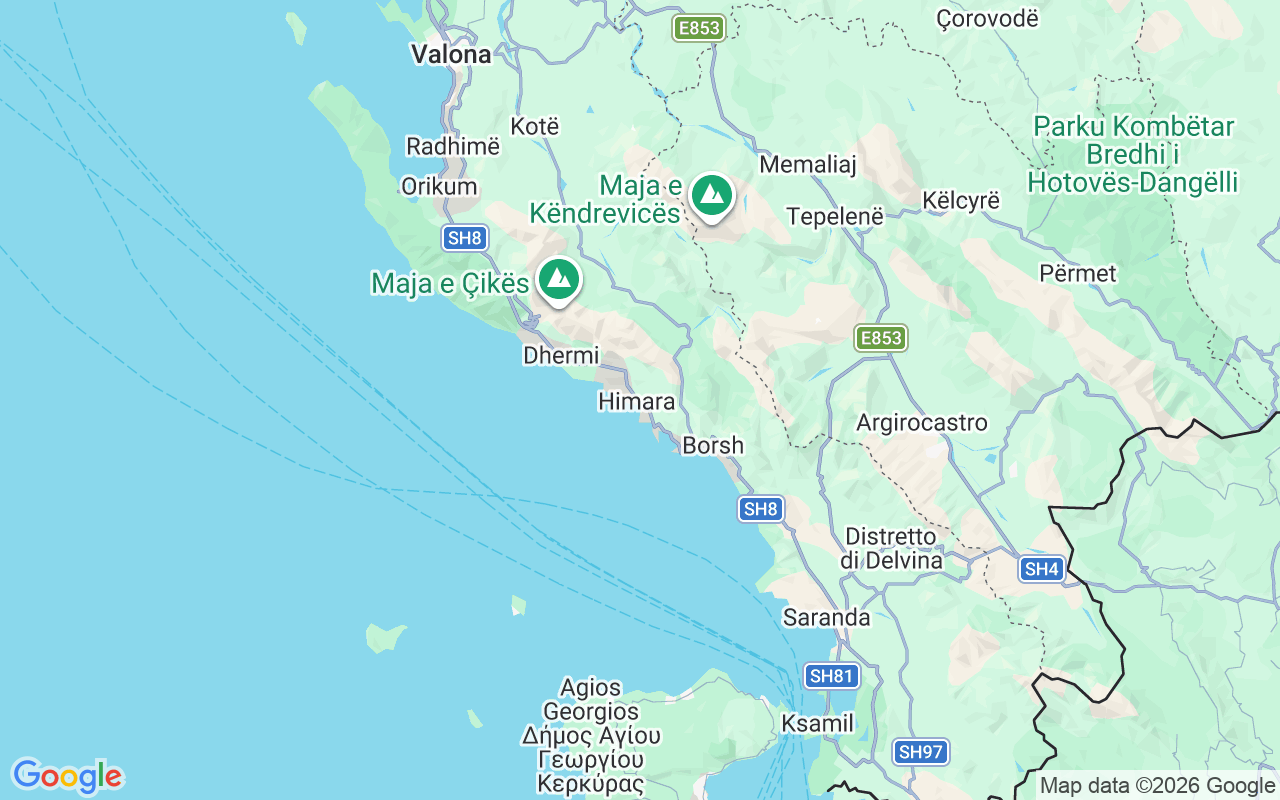 Luogo Barca a motore: Mini Dock Himare, Himarë