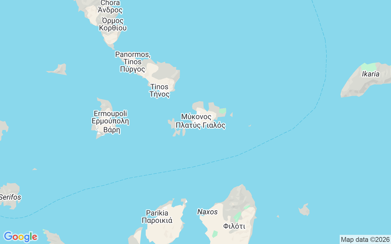 De locatie van Motorboot: Ornos Bay, Mykonos, Ornos 846 00